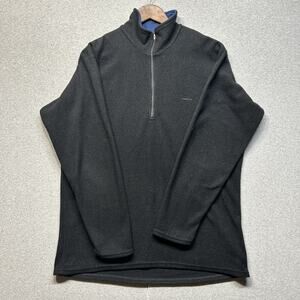 Patagonia Fleece Adult Large Black USA Made Quarter Zip Capilene Lightweight Men